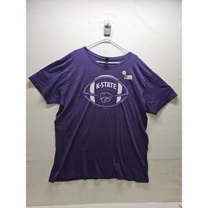 K-State Football Shirt 2XL Purple Alternative Apparel Kansas State Wildcats NCAA